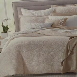 Sky Jardin Silhouette Comforter Cover Set King Ivory Floral Jacquard 3pc Cotton